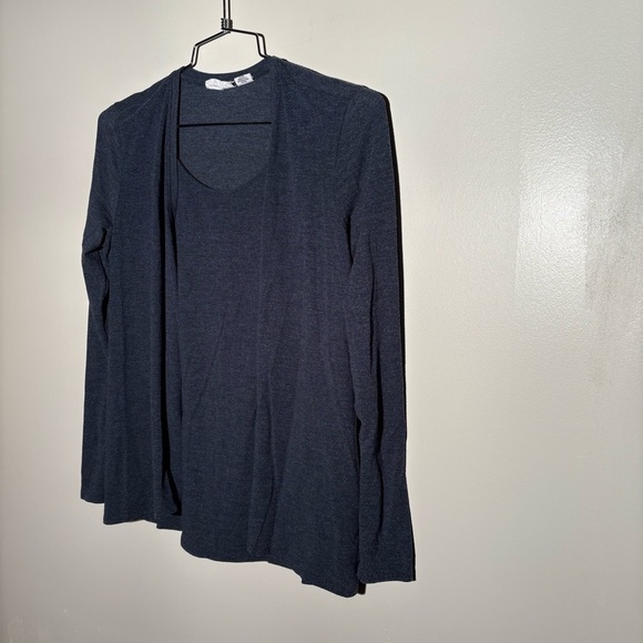 Nicole Miller New York Modal Blend Cardigan With Built In Shirt - Picture 4 of 8